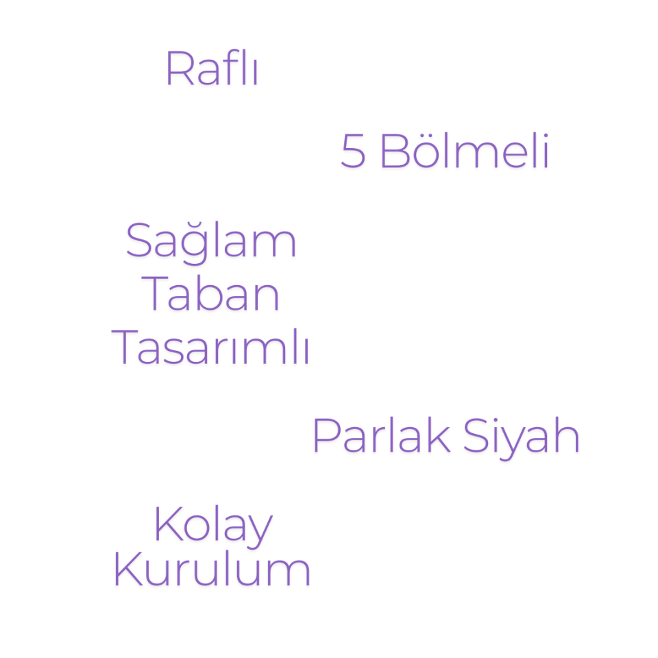 Raven Boy Aynalı Raflı Dolap