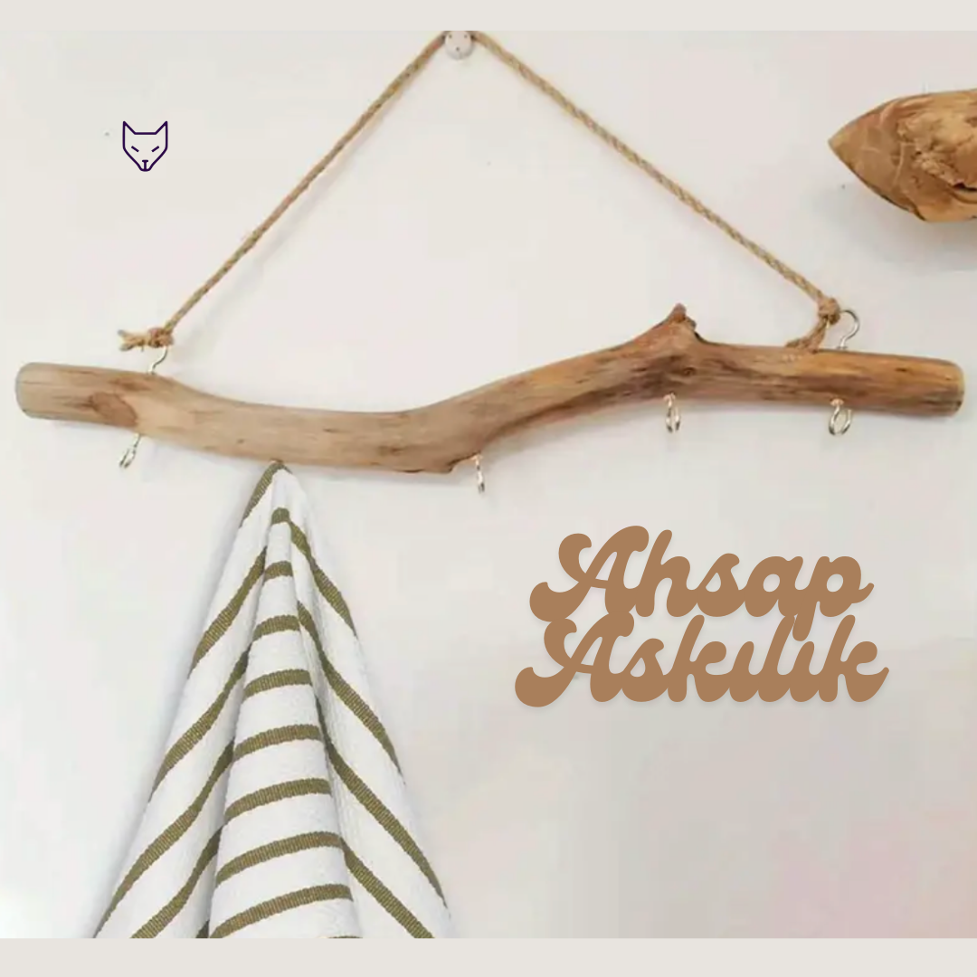Ahşap Naturel Askılık