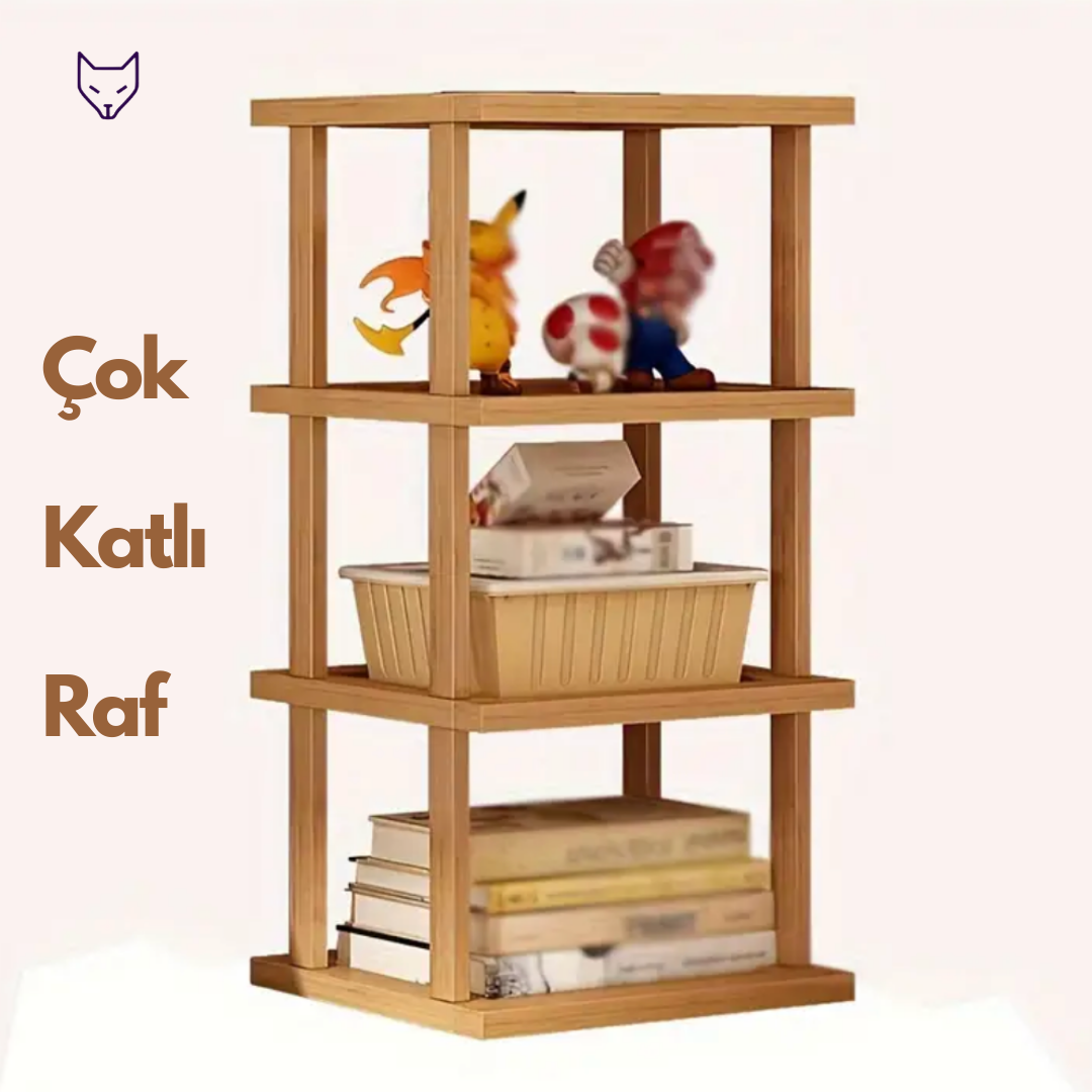 Çok Katlı Ahşap Raf