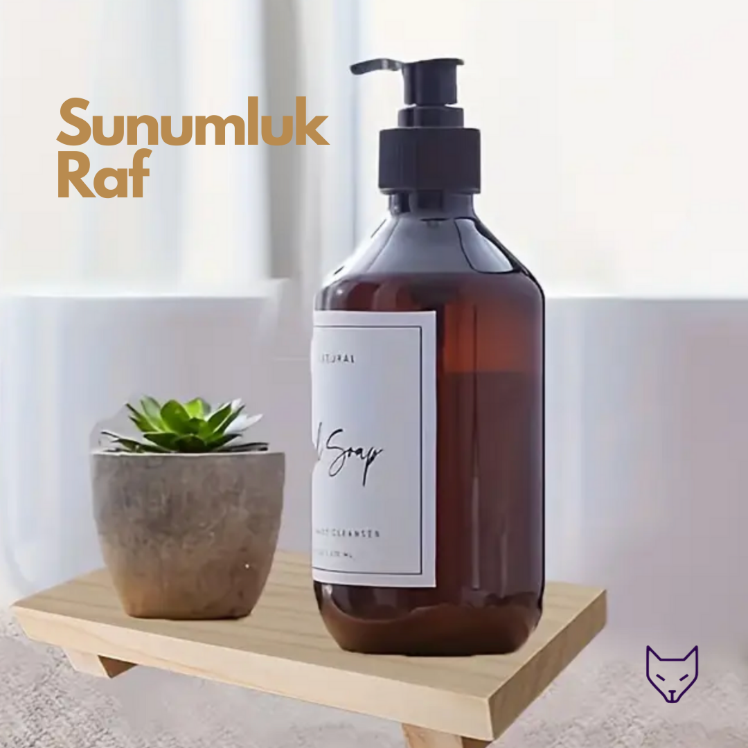 Ahşap Sunumluk Raf