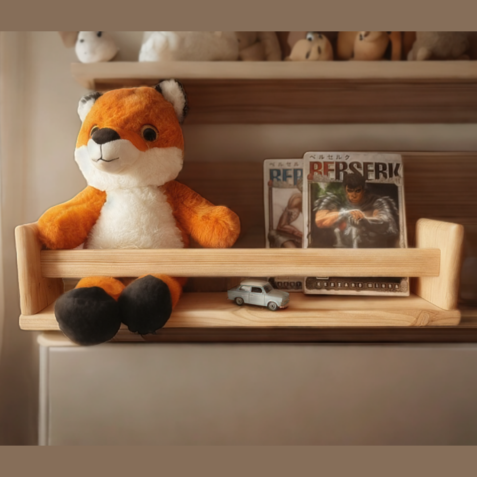 Montessori Ahşap Kitaplık Raf