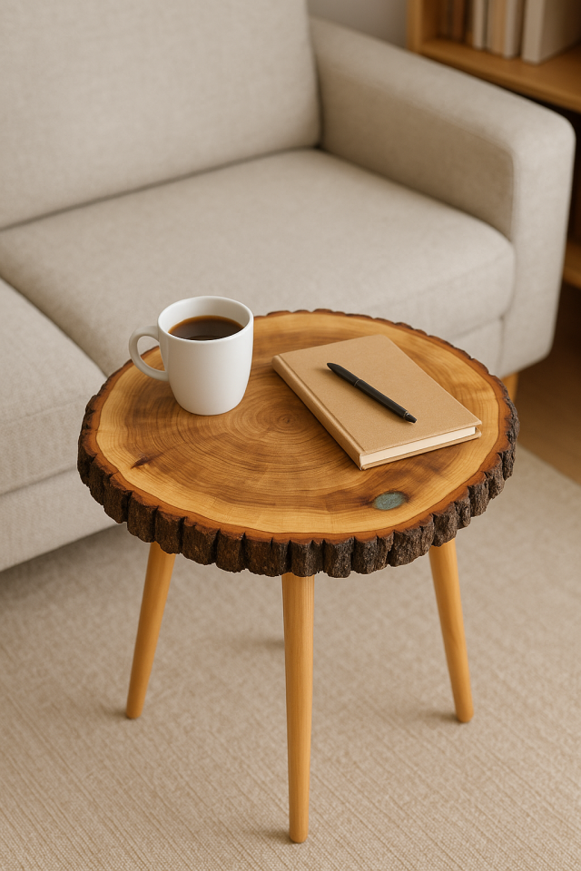 Epoksi Kütük Sehpa